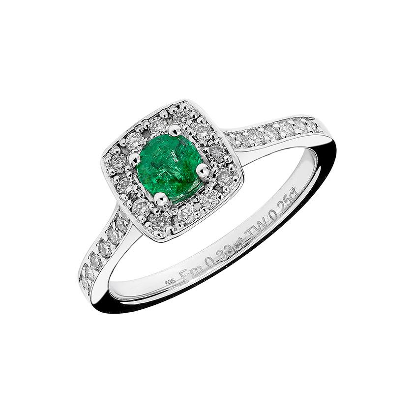 Emerald and Diamond Ring